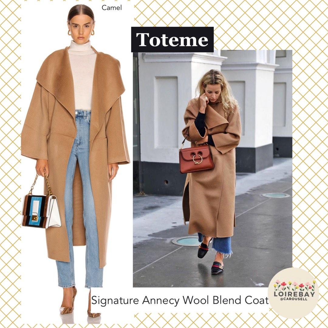 Last pc XXS! •Toteme Signature Annecy wool blend trench coat, camel brown