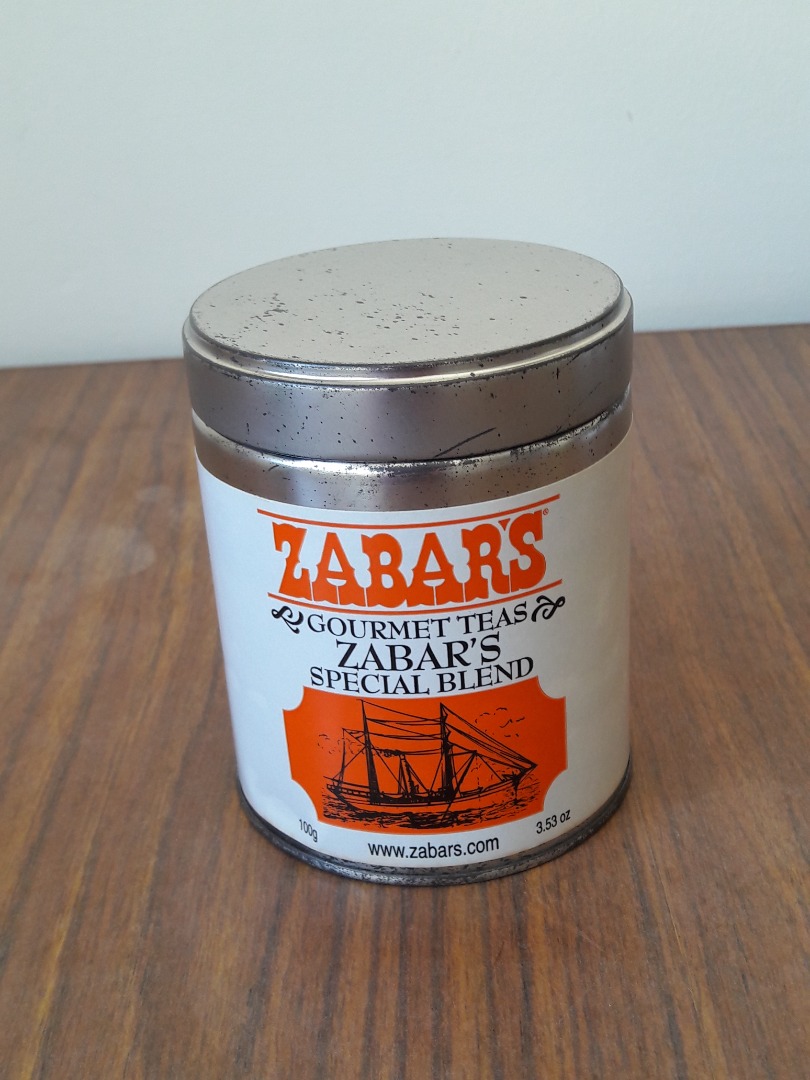 (FOC) Zabar's New York Special Blend Gourmet Teas Metal Tin, Furniture & Home Living