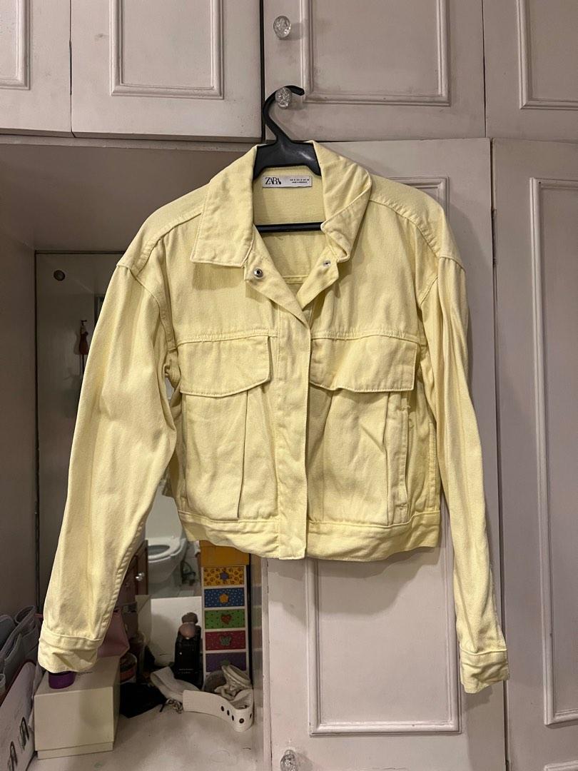 Zara Authentic Yellow Denim Jacket Women s Fashion Coats Jackets and Outerwear on Carousell