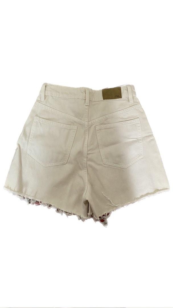 Zara Cream Mom Shorts