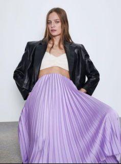 Zara diva purple pleated skirt high premium