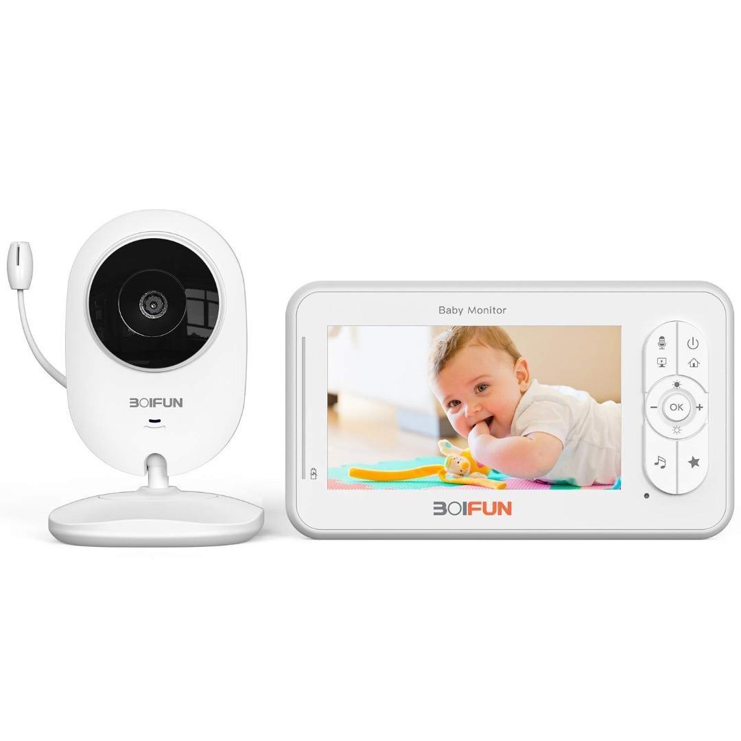 GHB Baby Monitor with Camera and Audio 3.2 Inch Screen 2 Way Talkback  Night Vision Temperature Sensor Feeding Clock, Babies & Kids, Baby Monitors  on Carousell
