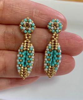 3D boho mini stud earrings