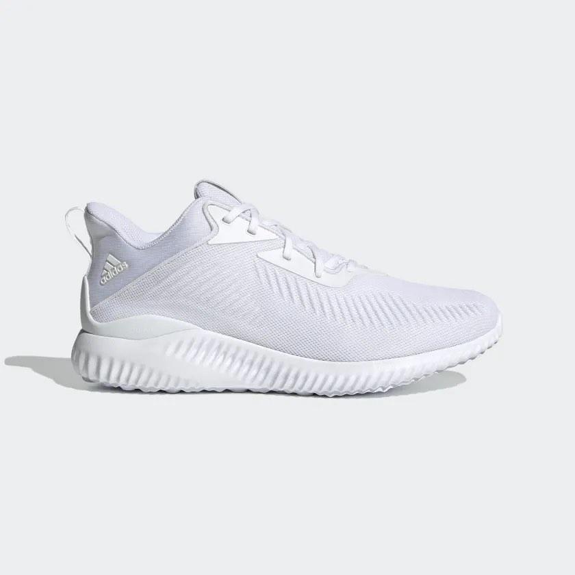 All white adidas alphabounce outlet
