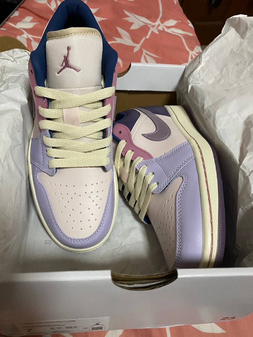 Air jordan 1 purple and pink sales