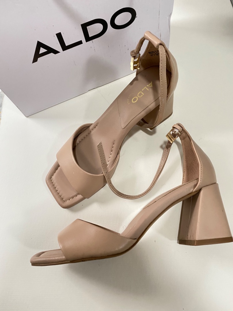 Aldo nude block clearance heel