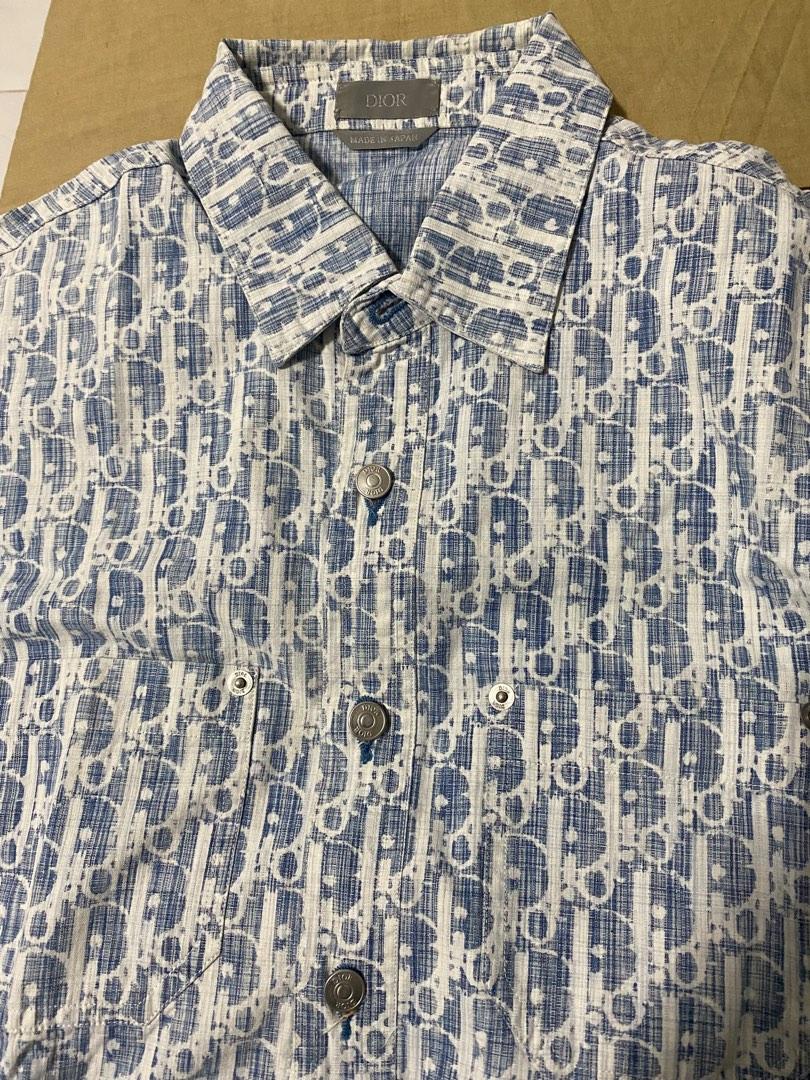 Dior Oblique Jacquard Shirt Blue SAMPLE  ArchivedAuctions