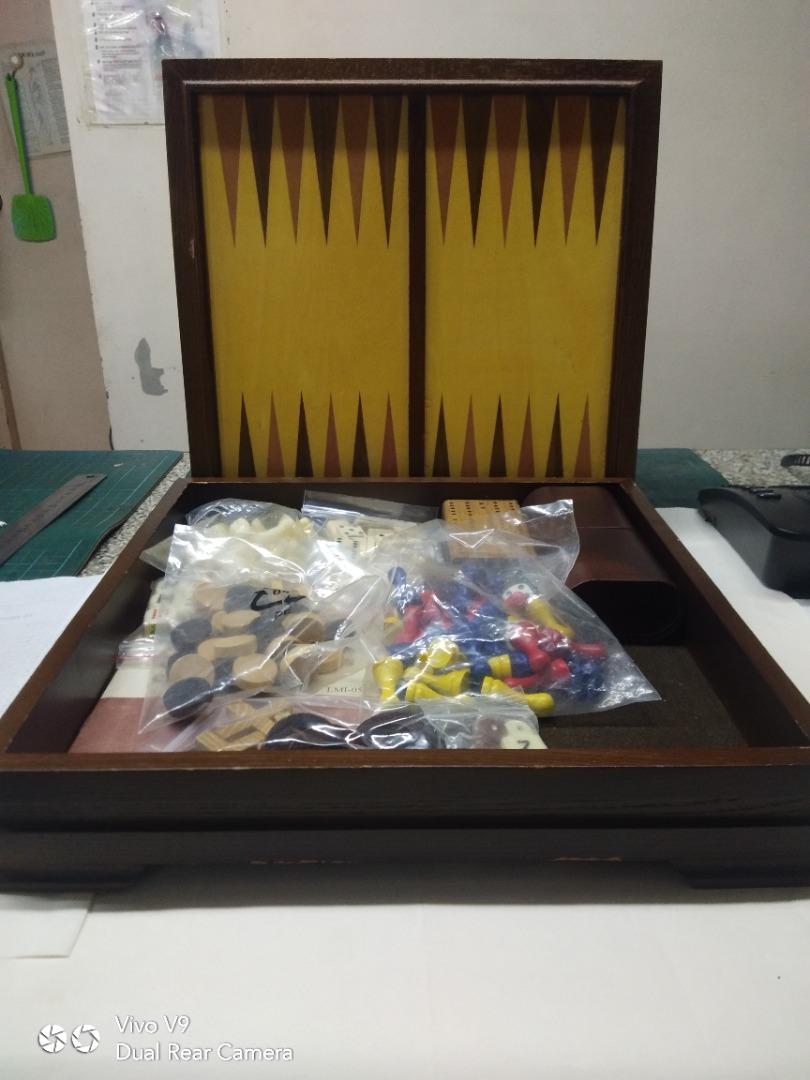 BACKGAMMON BOARD GAME 7 in 1, Hobbies & Toys, Toys & Games on Carousell