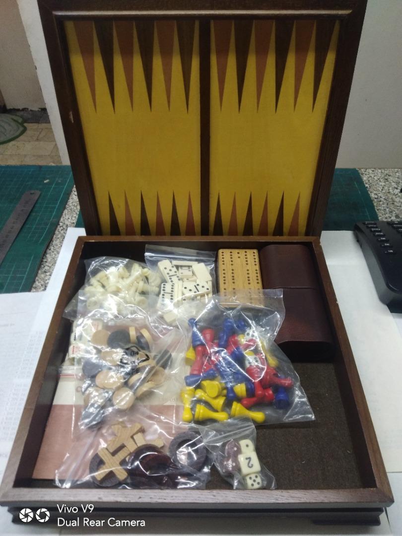 BACKGAMMON BOARD GAME 7 in 1, Hobbies & Toys, Toys & Games on Carousell