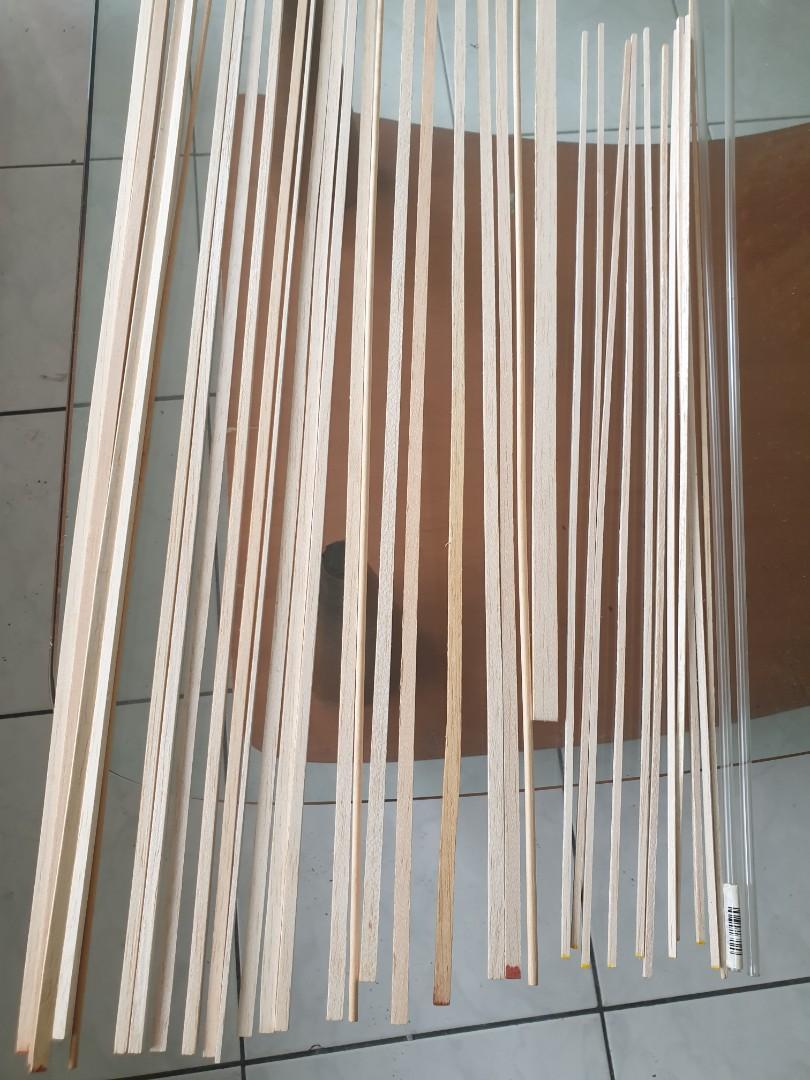 Balsa wood board, wood sticks, compress foam, Acrylic, model card