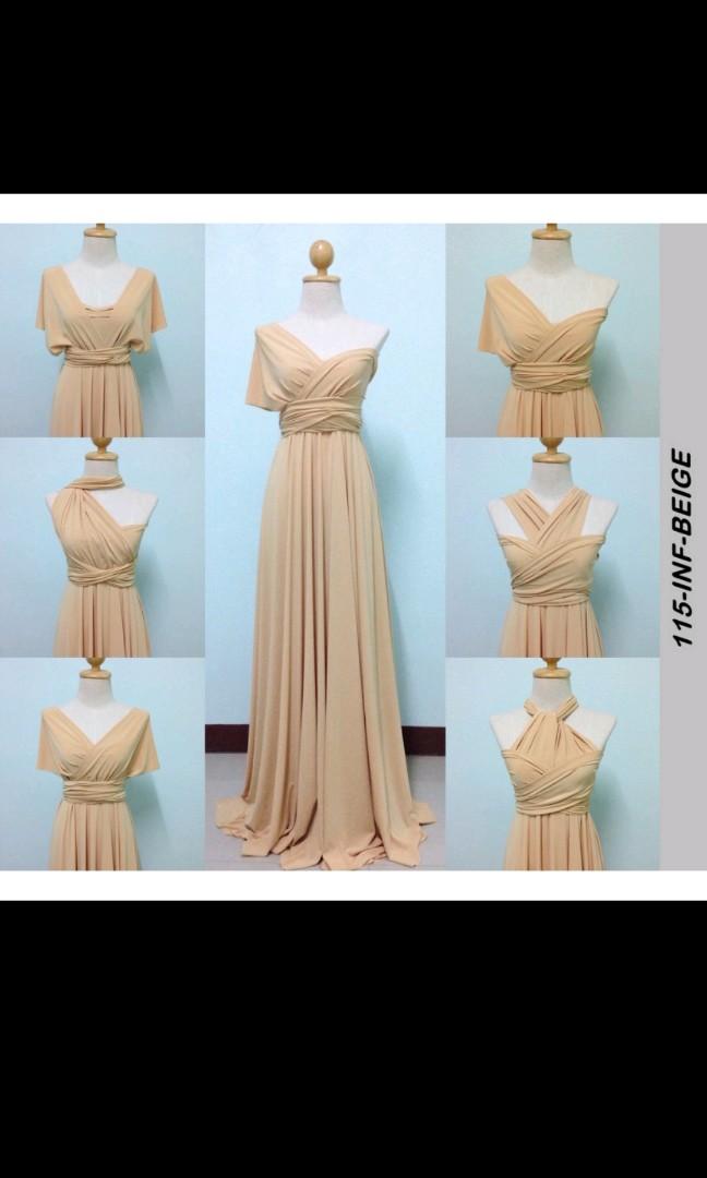 Beige top infinity dress