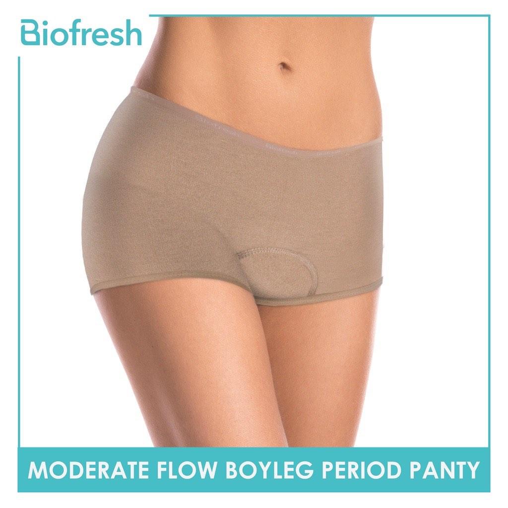 Biofresh Ladies' 4 Layers Moderate Flow Leak Proof Menstrual Boyleg Period  Panty, Women's Fashion, Undergarments & Loungewear on Carousell