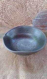 Black stoneware bowl