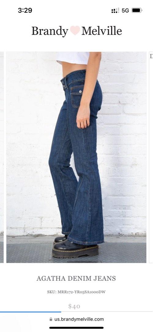 Brandy Melville Agatha Jeans Blue, Women's Fashion, Bottoms, Jeans