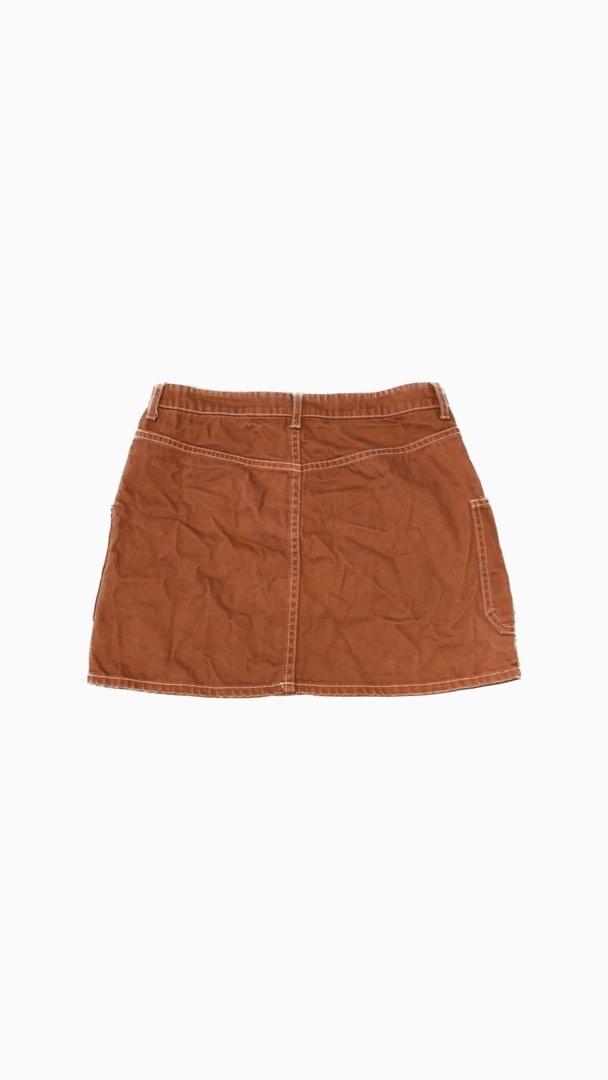 Burnt orange store jean skirt