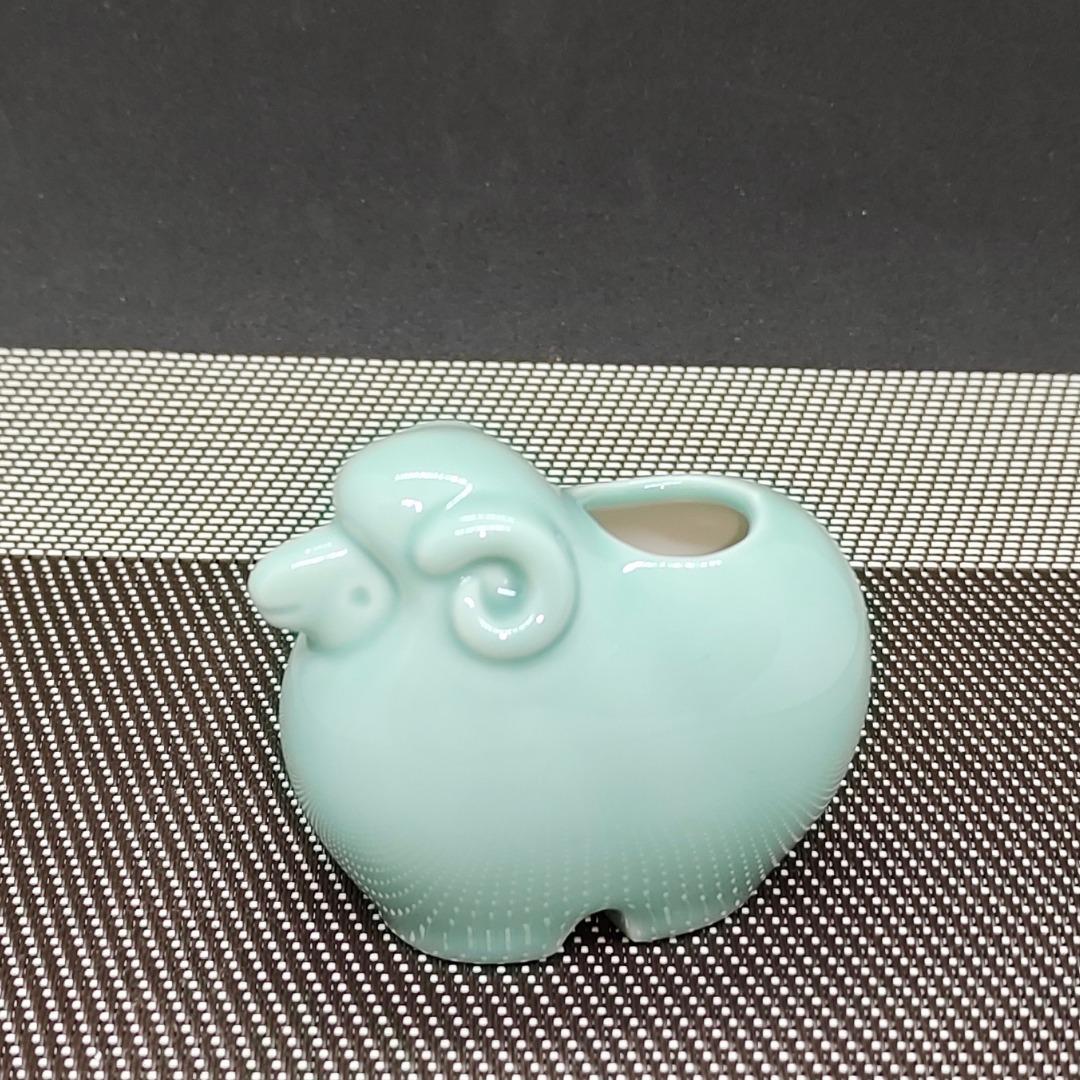 celadon-ceramic-chinese-zodiac-animal-figurines-rat-on-carousell