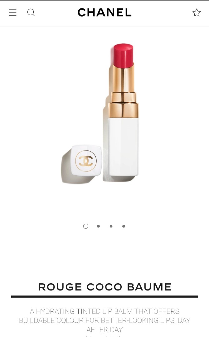 ROUGE COCO BAUME A hydrating tinted lip balm that offers buildable colour  for better-looking lips, day after day 918 - My rose | CHANEL