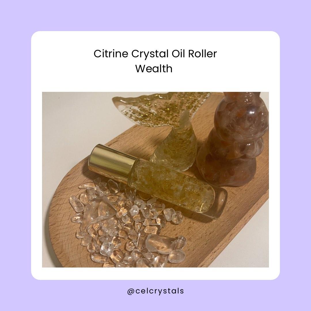 Citrine Crystal Oil Roller, Beauty & Personal Care, Fragrance