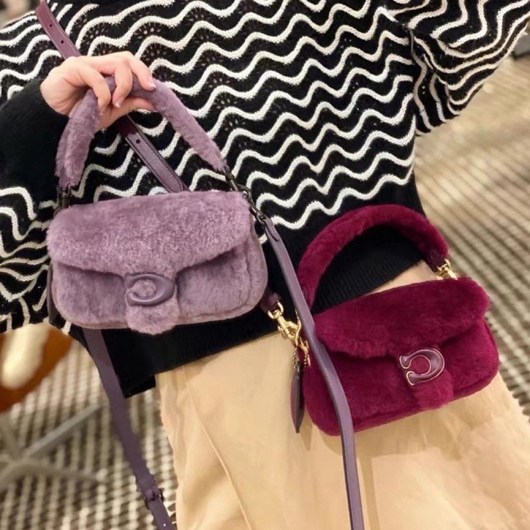 Coach Shearling Mini Tabby 18 Bag Women s Fashion Bags Wallets Cross body Bags on Carousell