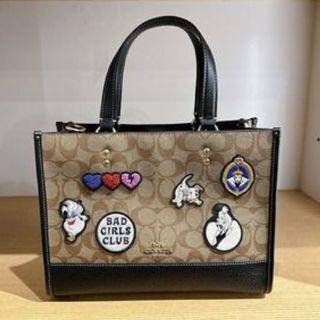 COACH®  Disney X Coach City Tote With Signature Canvas Interior And  Cruella Motif