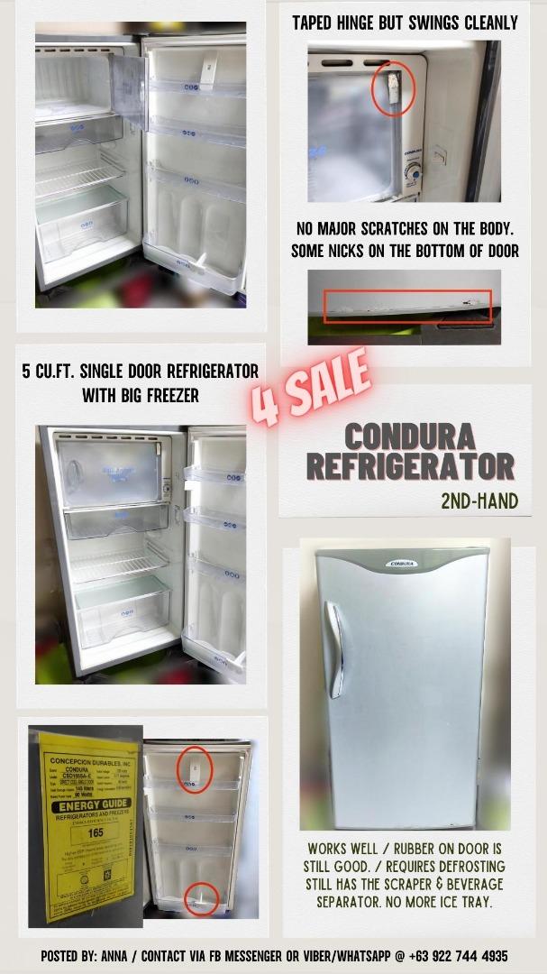 Condura 5 cu clearance ft refrigerator price