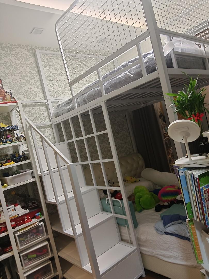Customize queen size loft bed, Furniture & Home Living, Furniture, Bed