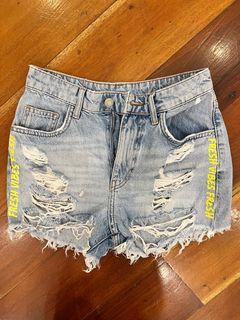 Denim High-Waisted Shorts