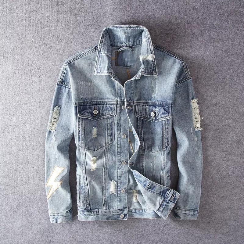 Mens denim jacket top 4xl