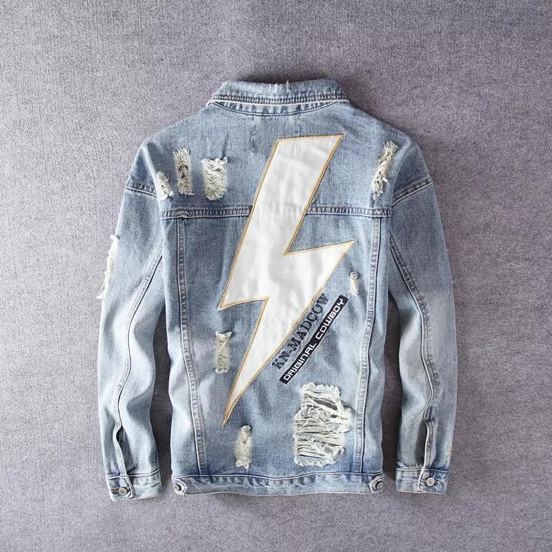 Mens denim jacket top 4xl