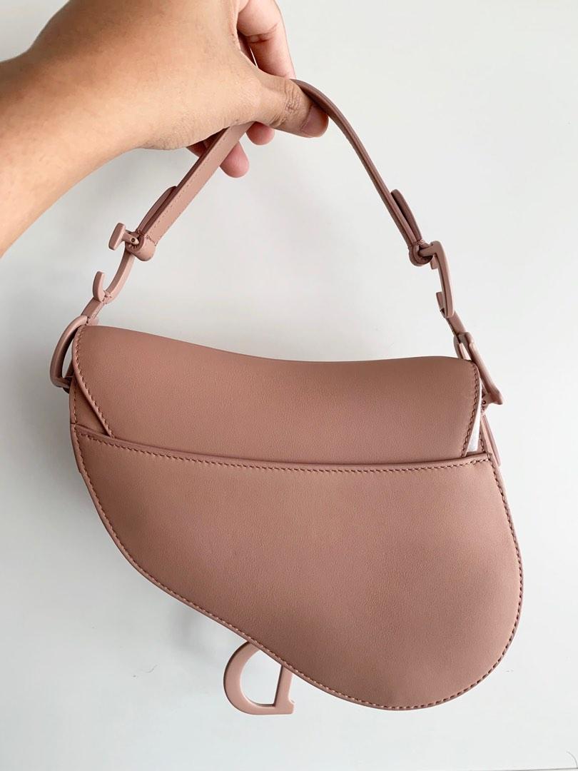 DIOR MINI SADDLE IN ULTRAMATTE BLUSH NUDE, Women's Fashion, Bags