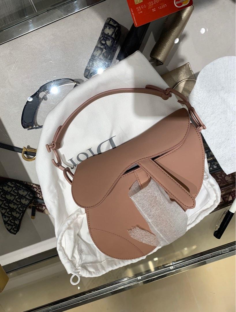 DIOR MINI SADDLE IN ULTRAMATTE BLUSH NUDE, Women's Fashion, Bags