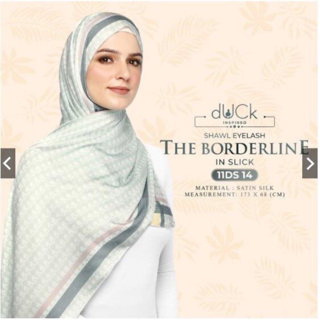 DUCK MONOGRAM SATIN SILK SHAWL IN ECLAIR, Women's Fashion, Muslimah  Fashion, Hijabs on Carousell