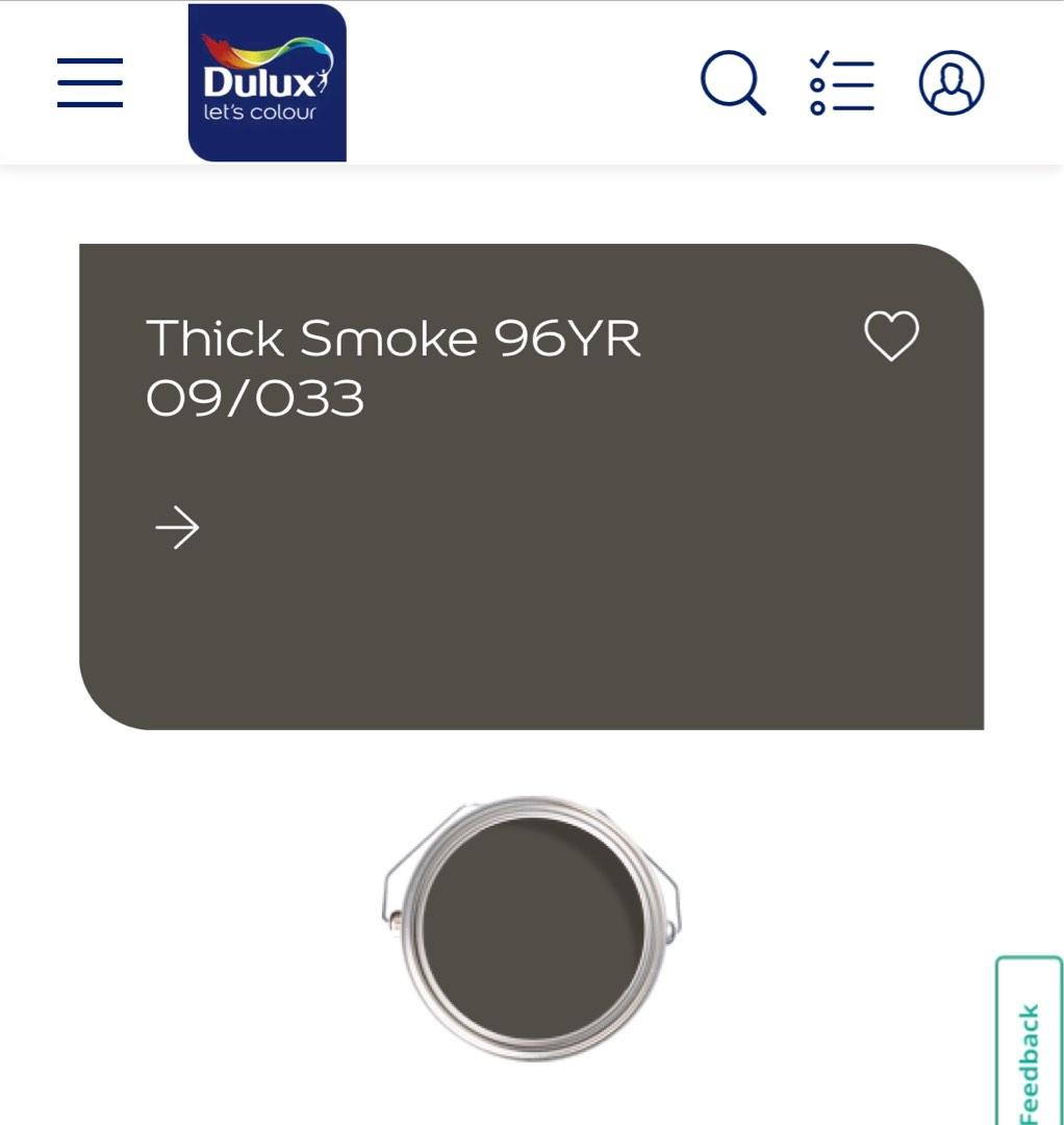 Dulux Wall Paint Thick Smoke Colour Grey Black Diy Painting, Furniture &  Home Living, Home Improvement & Organisation, Home Improvement Tools &  Accessories On Carousell