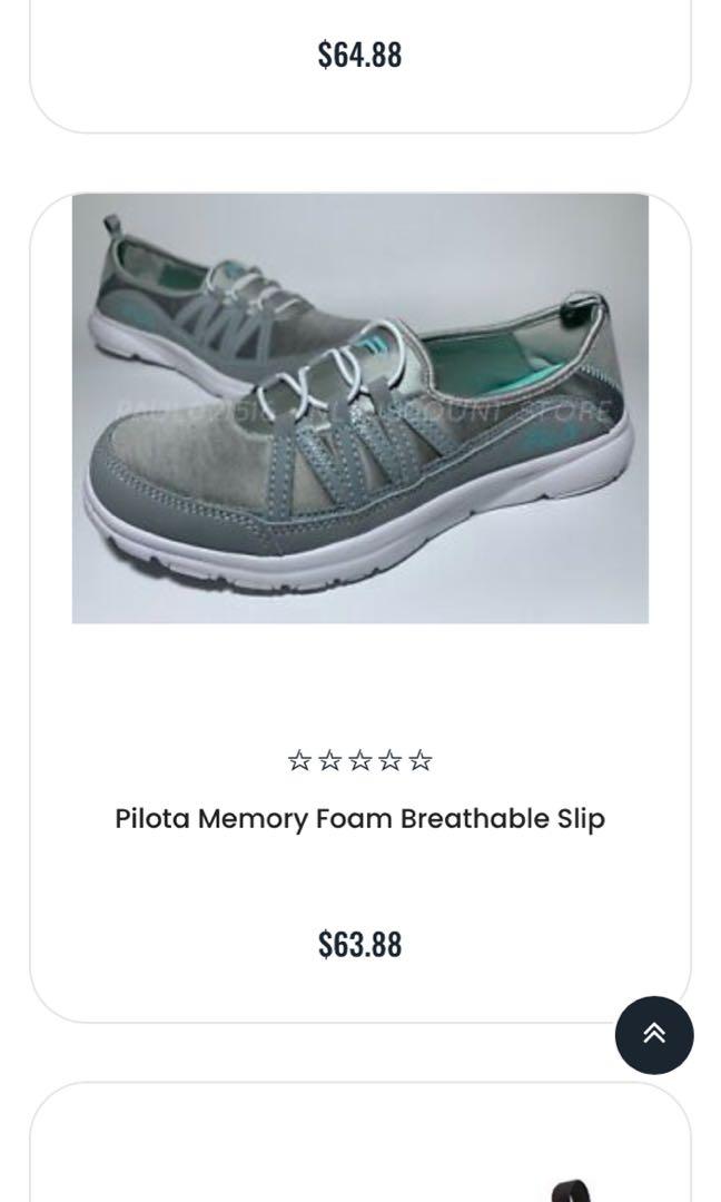 Fila women's pilota memory foam breathable slip on shoe sneaker discount