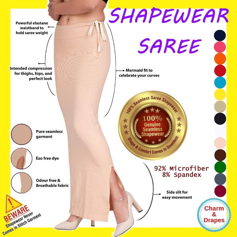 Seamless Saree Shapewear Waist Trimmer Thigh Slimmer Petticoat