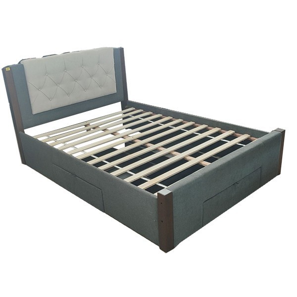 Geraldine Double Wooden Bed, Furniture & Home Living, Furniture, Bed