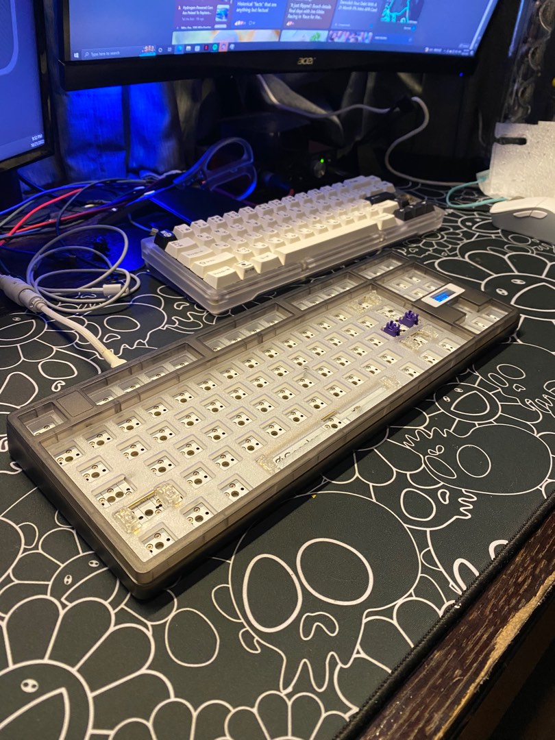 GG86 custom keyboard kit with a Oled screen hotswap, 電腦＆科技, 桌上電腦