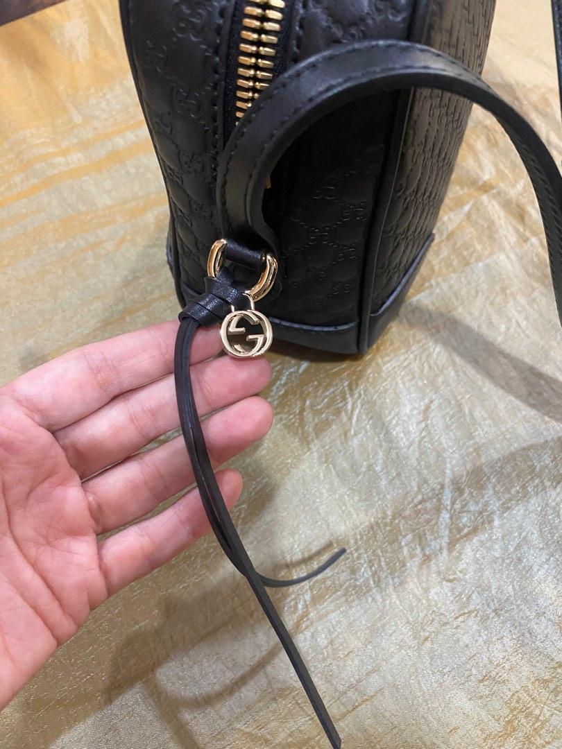 Gucci microguccissima mini outlet bree messenger bag black