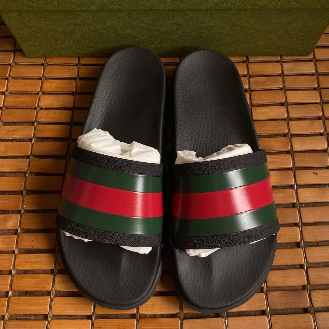 Mens red gucci slides outlet