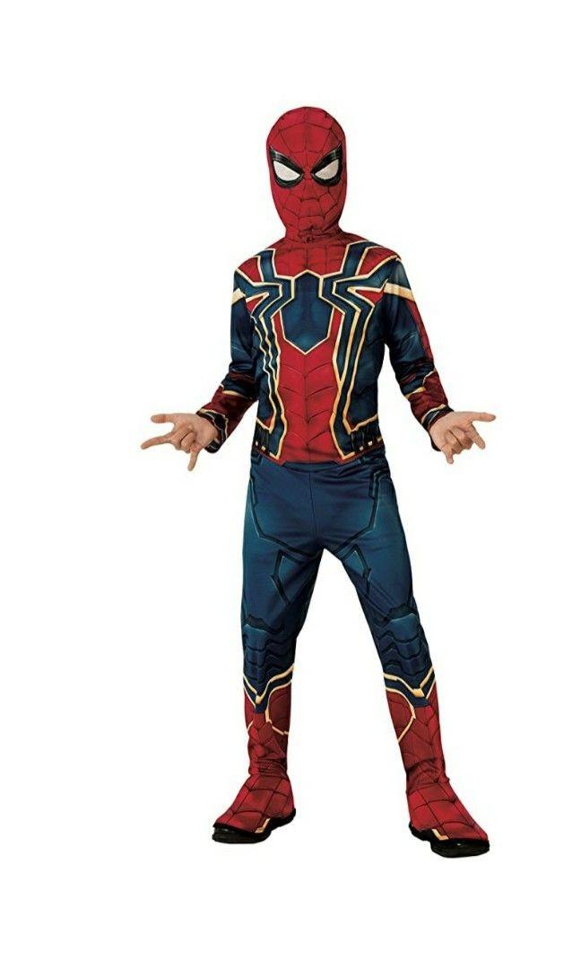Halloween Kids Spiderman Costume with fabric mask Marvel Avengers: Endgame  Child's Iron Spider Superhero Children Day Halloween Fancy dress costume  (Large), Hobbies & Toys, Toys & Games on Carousell