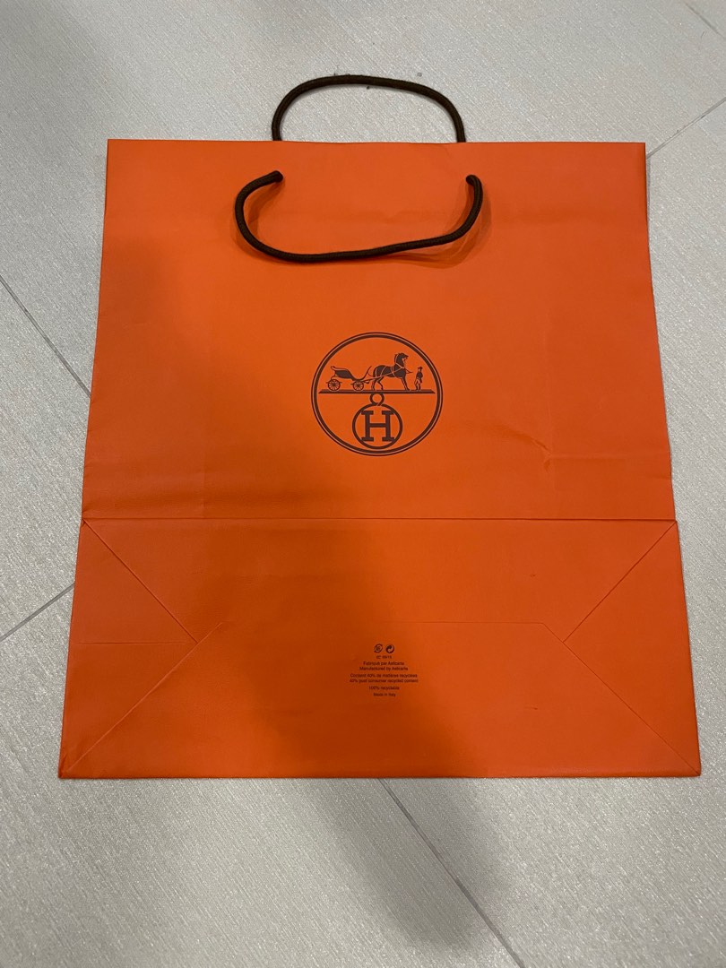 Hermes Paper Bag, Luxury, Bags & Wallets on Carousell