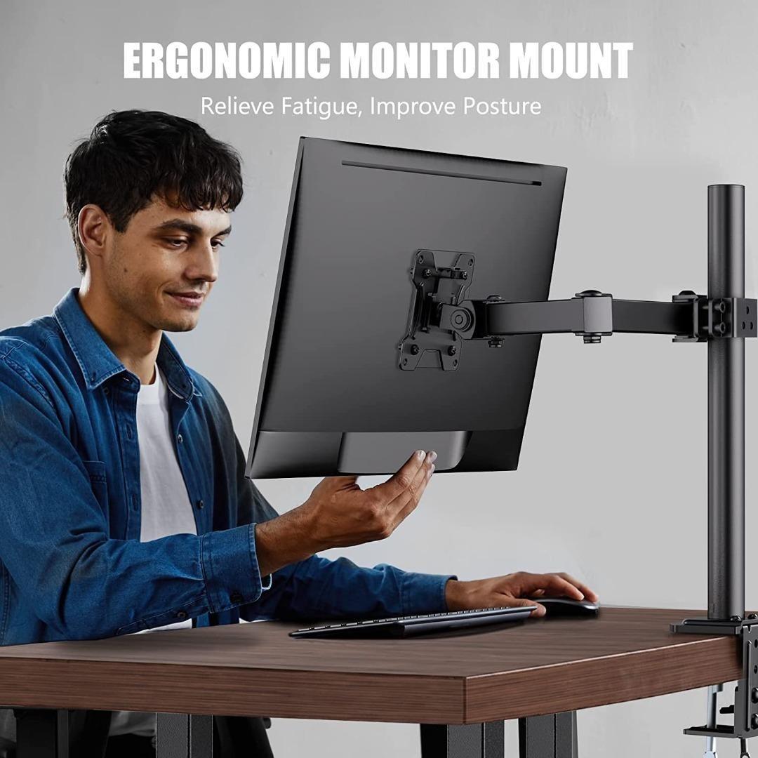 HUANUO Single Monitor Arm Desk Mount for 13 to 32 Inch Screens