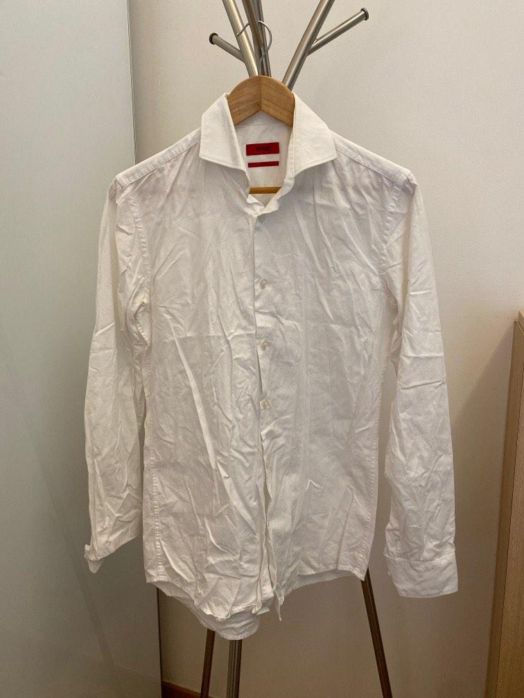 Hugo Boss White Cotton Men's Shirt