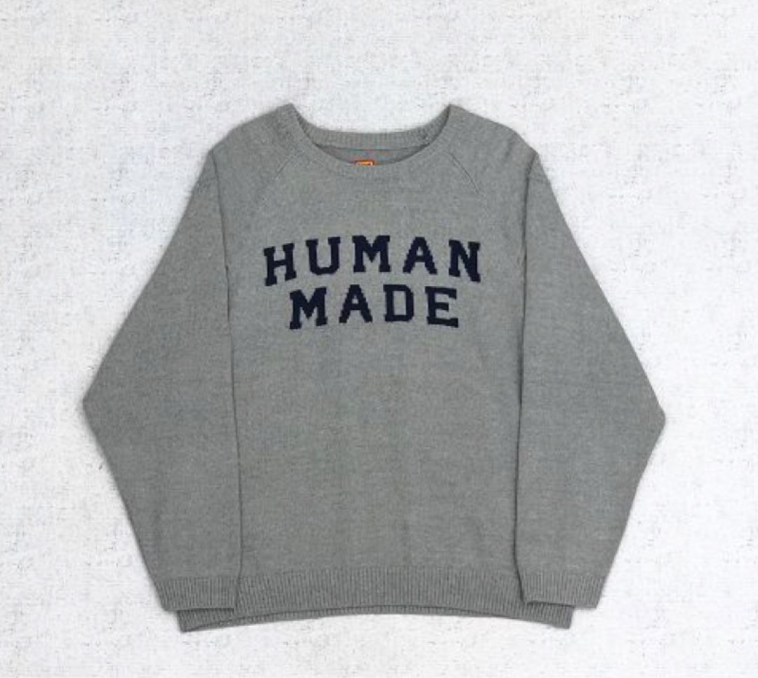 Human Made Grey Sweater, Men's Fashion, Tops & Sets, Hoodies on Carousell