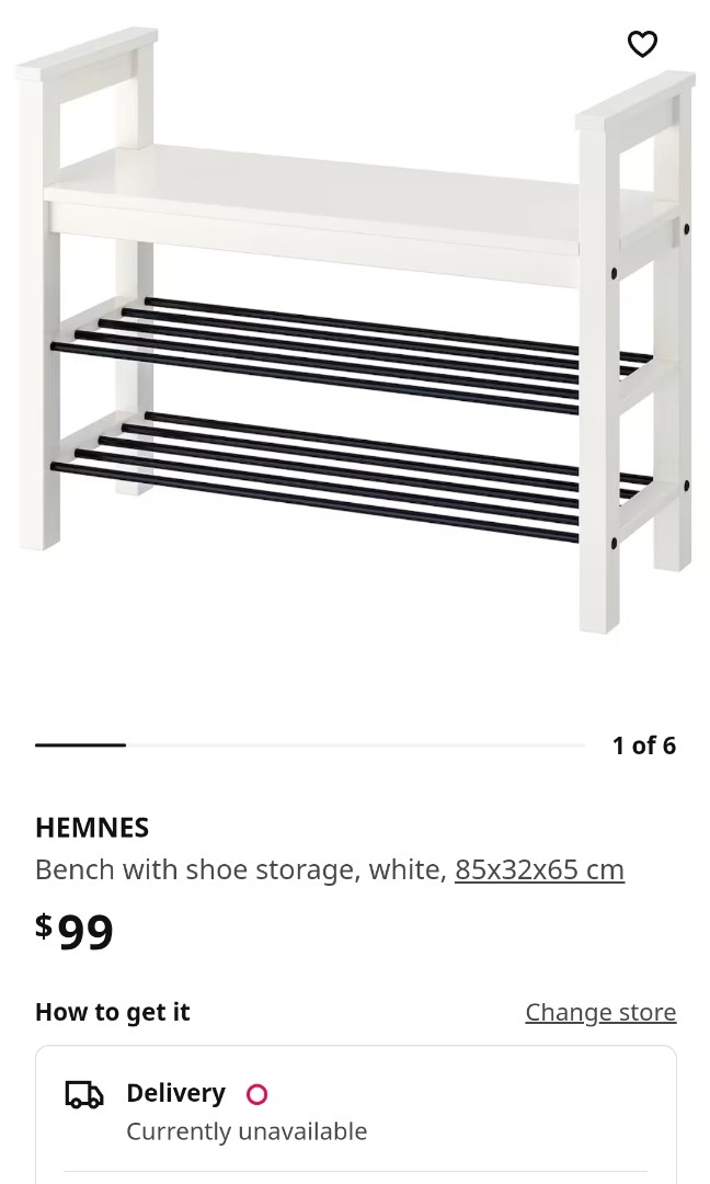 Ikea Hemnes Shoe Rack, Furniture & Home Living, Furniture, Shelves