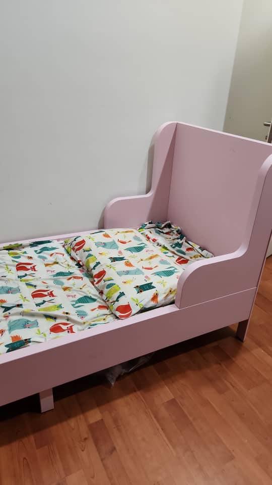 Ikea kids/junior extendable bed FULL SET WITH MATTRESS, Furniture