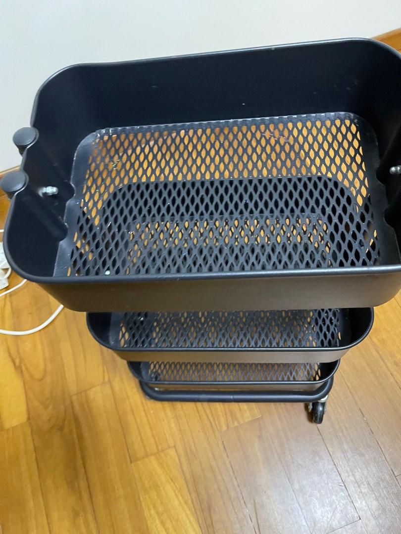 IKEA RASHULT trolley black, Furniture & Home Living, Furniture, Shelves ...