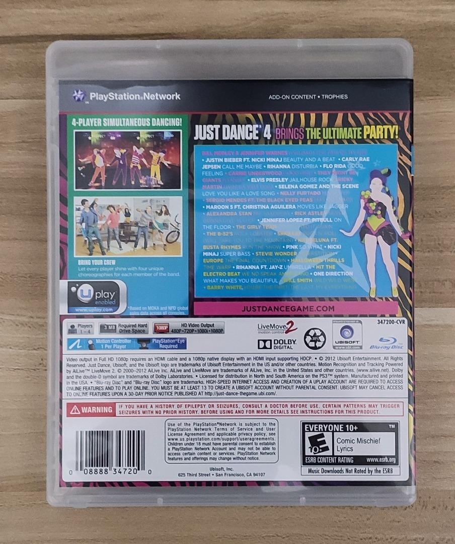 Just Dance 4 [PS3 Game] [ENGLISH Language] [CIB / Complete in Box