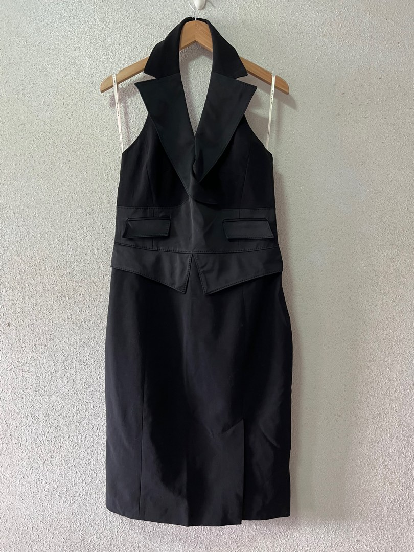 Karen millen halter neck best sale tuxedo dress