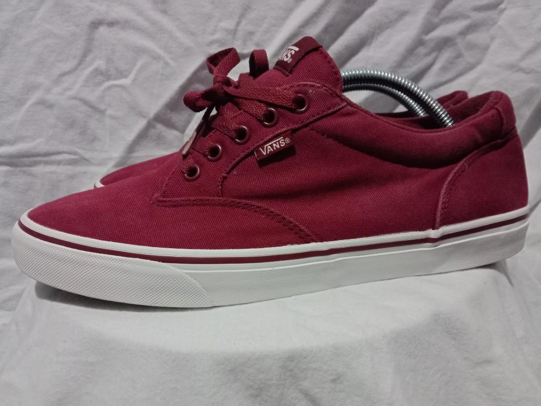 Kasut shop vans maroon